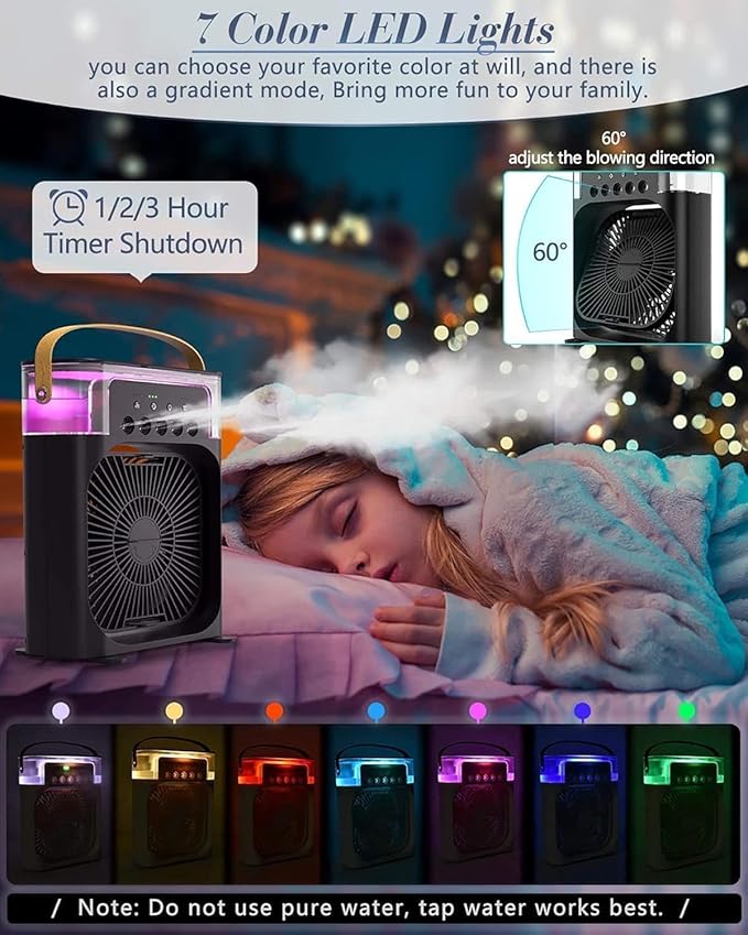 USB Electric Fan Air Cooler | Rechargeable Mini Desk Fan for Home & Office