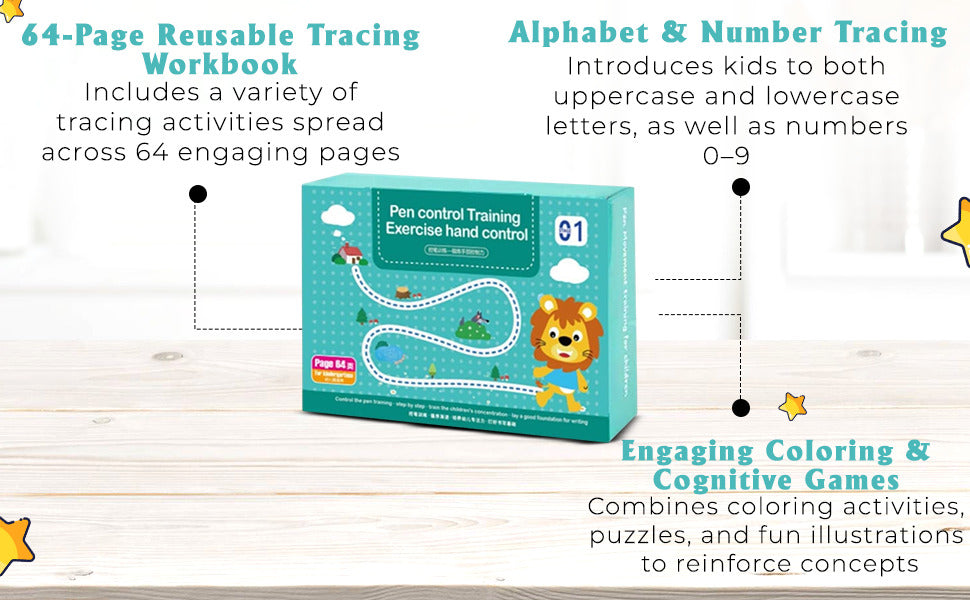 64 Page Reusable Tracing Book + 15000+ Free Printable Learning Worksheets! 📚✍️"Only @ 599/- Limited Time Offer