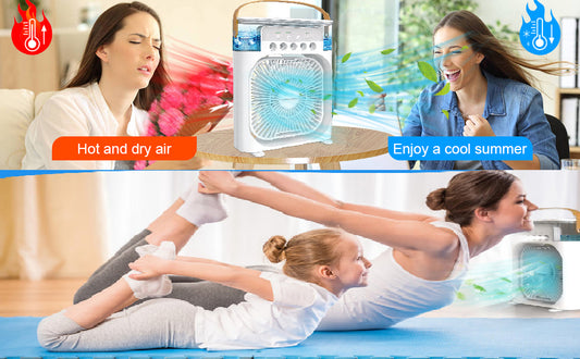 USB Electric Fan Air Cooler | Rechargeable Mini Desk Fan for Home & Office