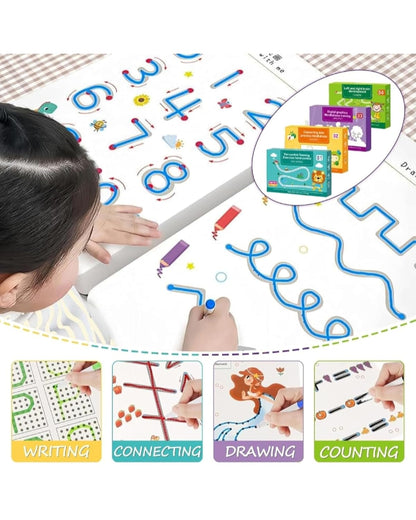 64 Page Reusable Tracing Book + 15000+ Free Printable Learning Worksheets! 📚✍️"Only @ 599/- Limited Time Offer