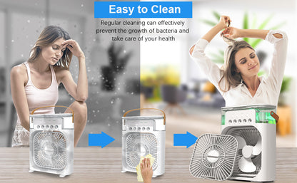 USB Electric Fan Air Cooler | Rechargeable Mini Desk Fan for Home & Office